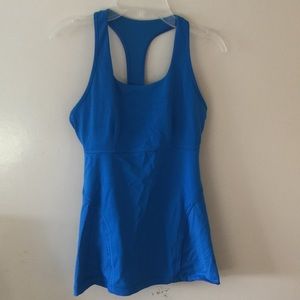 LULULEMON Bright Blue T-Back Workout Tank Top SzXS